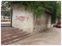 Karnataka: 'Sorry' Scribbled In Red, Bold Letters All Over Bengaluru School, Streets. Culprits Yet To Be Traced