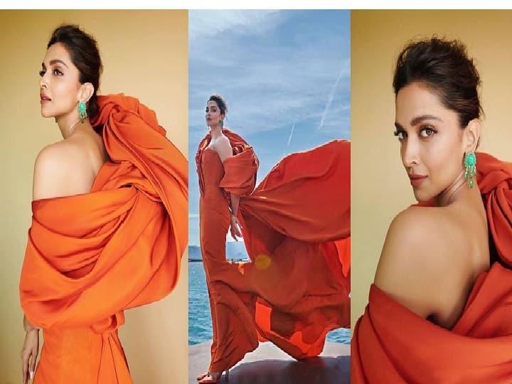 Deepika Padukone's trouble to manage orange gown at Cannes grabs eyes; gets trolled Deepika Padukone: கேன்ஸ் விழாவில் உடையால் அல்லோலப்பட்ட தீபிகா.. ட்ரோல் செய்த நெட்டிசன்கள்!
