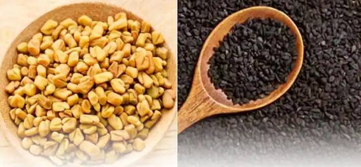 Fenugreek seeds and kalonji benefits how to drink kalonji and methi seeds water કેન્સરથી બચાવે છે મેથી અન ક્લોંજી, જાણો એકસાથે મિક્સ કરીને સેવન કરવાથી શરીરને શું થાય છે ફાયદા