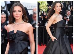 Cannes 2022: कान्स के रेड कार्पेट पर जलवे बिखेरती नजर आईं Amy Jackson, ब्लैक कलर के गाउन में लगीं बला की खूबसूरत