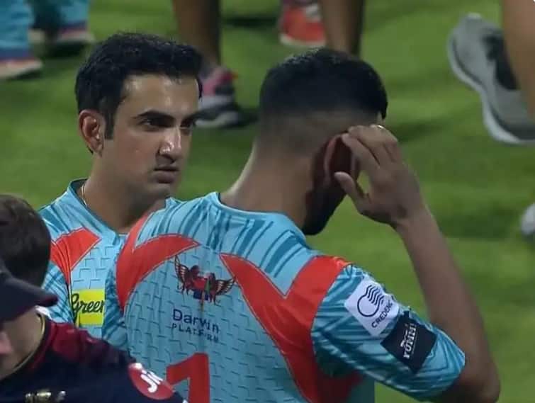 Gautam Gambhir Fire On Kl Rahul After Lost Match Against Royal Challengers Bangalore IPL 2022 IPL 2022: RCB સામે હાર્યા પછી KL રાહુલને મેંટર ગંભીરે ઠપકો આપ્યો? ગુસ્સામાં ગંભીરનો ફોટો વાયરલ