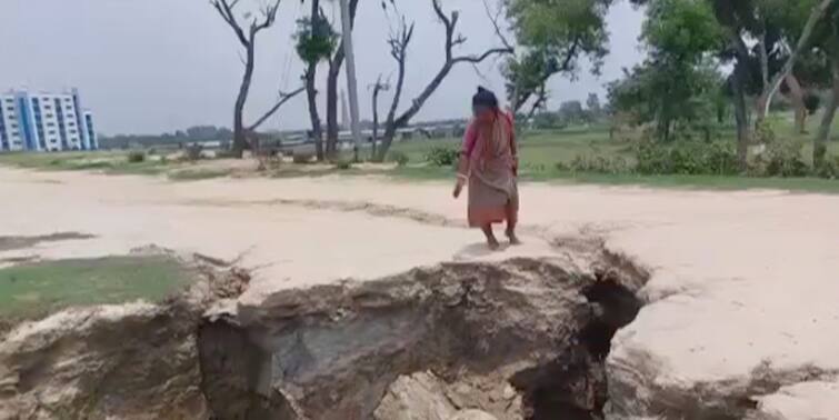 North Dinajpur, Raiganj, crack in kulik dam, locals are in fear as rainy season is coming North Dinajpur: বাঁধে ফাটল, বর্ষার আগে আশঙ্কায় কাঁটা কুলিকপাড়ের বাসিন্দারা