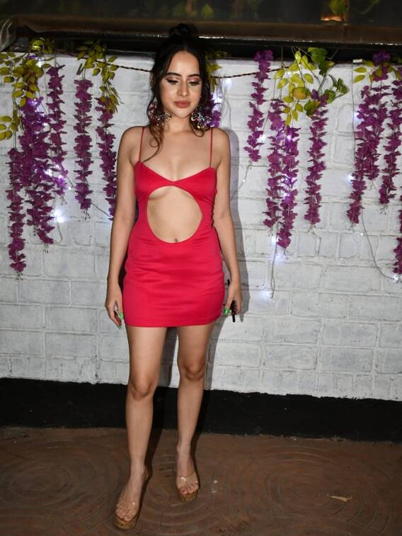 Urfi Javed Stuns In A Pink Backless Cut-Out Dress