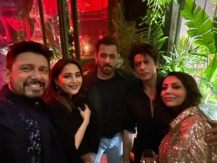 Madhuri Dixit Makes Fans Nostalgic As She Shares PIC With SRK And Salman From Karan Johar's Birthday Party Madhuri Dixit Makes Fans Nostalgic As She Shares PIC With SRK And Salman From KJo's Birthday Party