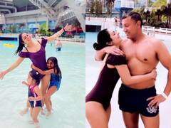 Neeru Bajwa Latest Photos: पति और बच्चों के साथ पूल पार्टी करती दिखीं नीरू बाजवा, फैन्स के साथ शेयर की तस्वीरें