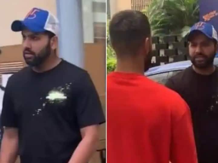 mumbai indians rohit sharmas heartwarming gesture for mi youngster ramandeep singh viral video Rohith Sharma : 'ஏதாவது தேவைப்பட்டால் என்னை கூப்பிடுங்க' - வைரலாகும் ரோஹித் ஷர்மாவின் உடல்மொழி..