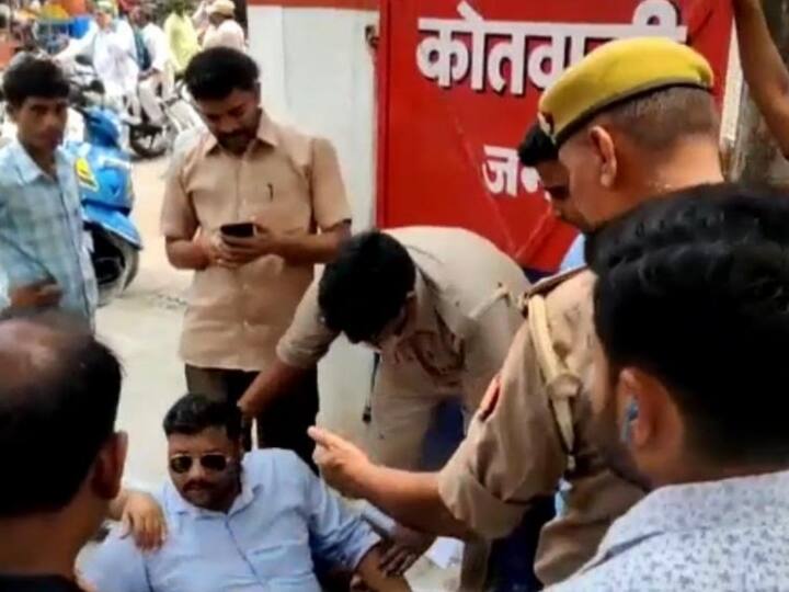 Pilibhit police station Sungarhi Uttar Pradesh police beat trader created ruckus at police station ANN Pilibhit News: पीलीभीत में पुलिस पर व्यापारी से मारपीट कर बदसलूकी का आरोप, व्यापारियों ने थाने में जमकर किया हंगामा