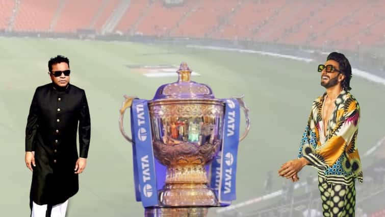 IPL Final Closing Ceremony Time Schedule Line Up celebrity performance live streaming ar Rahman Ranveer singh perform RR vs GT IPL 2022, Closing Ceremony: আইপিএলের সমাপ্তি অনুষ্ঠানের মঞ্চে রহমান, রণবীর, আর কী চমক থাকছে?