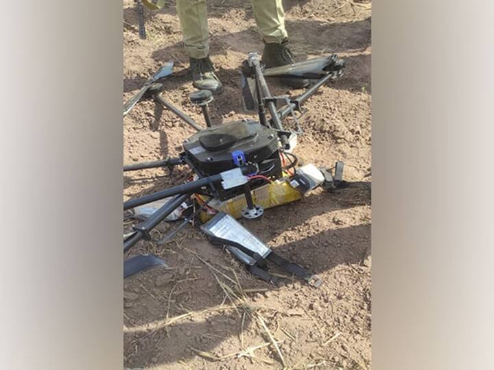 Jammu Kashmir Police Shoot Down Pakistani Drone In Kathua, Attached Payload Being Screened J&K: Drone Carrying Sticky Bombs & Grenade Launchers Shot Down In Kathua, Payload Being Screened
