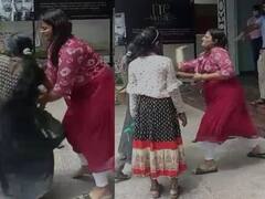 மகள் முன் பெண்ணை தாக்கிய பார்லர் உரிமையாளர்..! காரணம் என்ன? வைரலாகும் வீடியோ