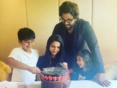 Actor Allu arjun : ஸ்டைலிஷ் ஸ்டார் அல்லு அர்ஜூன் க்யூட் ஃபேமிலி க்ளிக்ஸ்!