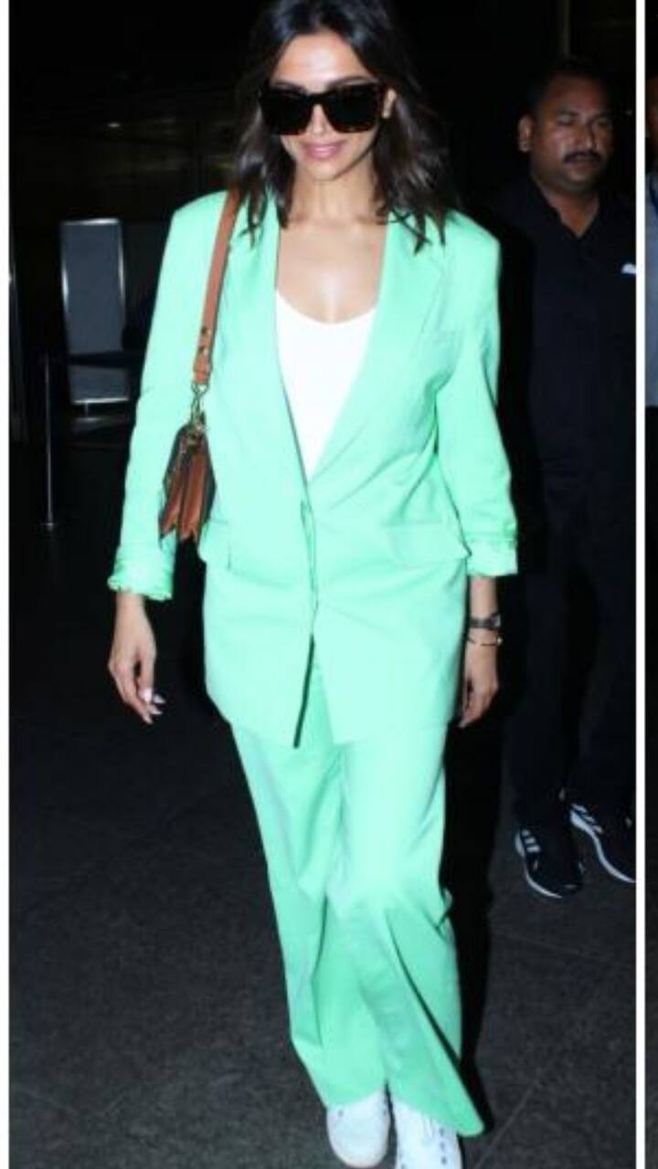 ਦੀਪਿਕਾ ਪਾਦੁਕੋਣ ਮੁੰਬਈ ਏਅਰਪੋਰਟ 'ਤੇ ਹਰੇ ਰੰਗ ਦੇ ਪਹਿਰਾਵੇ 'ਚ ਨਜ਼ਰ ਆਈ। ਜਦਕਿ ਦੀਪਿਕਾ ਨੇ ਜੈਕੇਟ ਦੇ ਹੇਠਾਂ ਚਿੱਟੇ ਰੰਗ ਦੀ ਟੀ-ਸ਼ਰਟ ਪਾਈ ਹੋਈ ਸੀ।