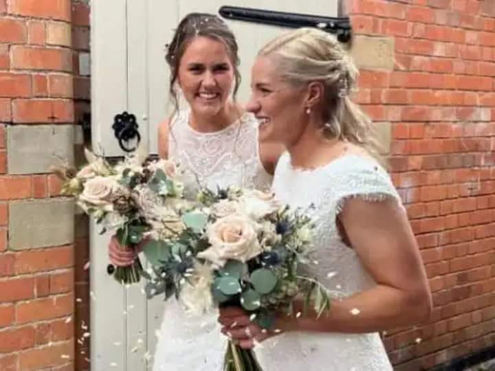 katherine brunt and nat sciver married five years long relationship england women cricketer Katherine Brunt Nat Sciver Marriage: इंग्लैंड की महिला क्रिकेटर कैथरीन ब्रंट और नट साइवर ने की शादी, 5 साल से चल रहा था रिलेशन