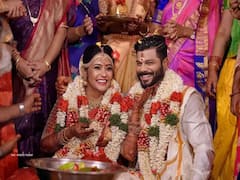 Sruthi Shanmugapriya : செம்ம லவ் ஸ்டோரி.. Mr. தமிழ்நாடு அரவிந்த் சேகரை மணந்தார் நாதஸ்வரம் புகழ் ஸ்ருதி ஷண்முகப்ரியா..