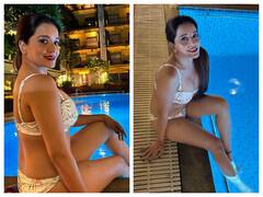 Monalisa Photos: स्विमिंग पूल किनारे बिकिनी पहने पोज़ देती दिखीं मोनालिसा, फिर बढ़ाई फैंस के दिलों की धड़कनें