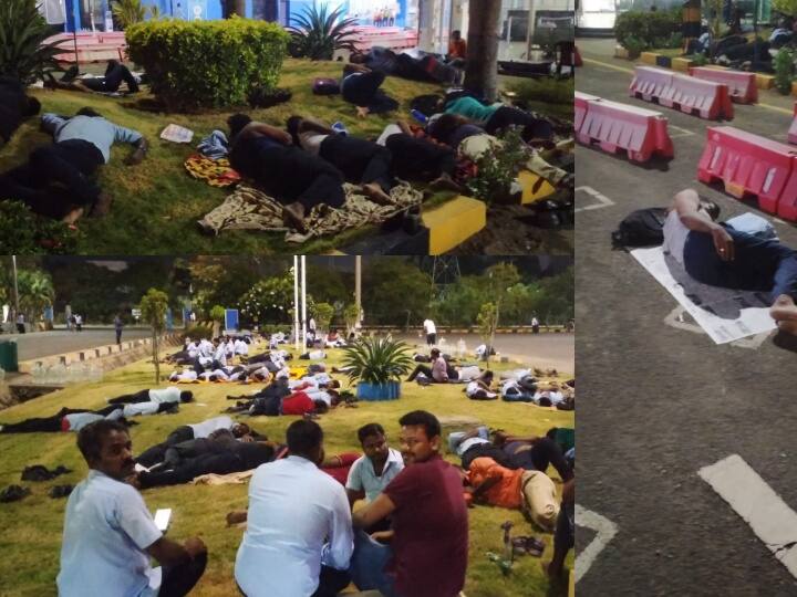 chennai marimalai nagar ford employees protest due negotiations over incentives, including pensions, fail to reach an agreement. சொகுசு கார் தயாரித்த ஃபோர்டு நிறுவனத்தில் என்ன நடக்கிறது?! நள்ளிரவிலும் தொடரும் போராட்டம்..!