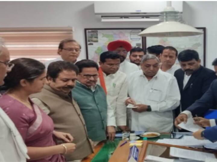 Chhattisgarh: Rajeev Shukla and Ranjit Ranjan filed nomination for Rajya Sabha, CM Bhupesh Baghel was present ANN