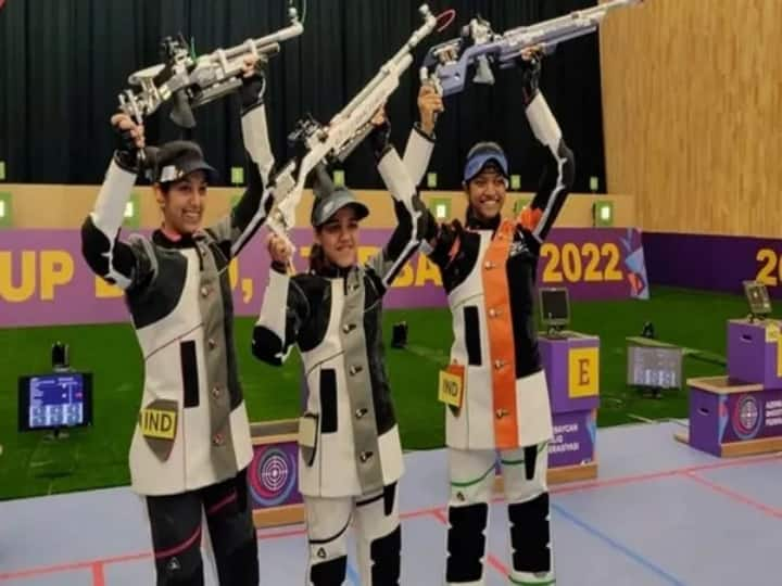 indian women team won gold in 10m air rifle in issf world cup 2022 World Cup: ભારતની દીકરીઓનો કમાલ, વર્લ્ડકપમાં ગૉલ્ડ મેડલ જીતીને રચી દીધો ઇતિહાસ, જાણો