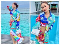 Avneet Kaur Photos: थाई-हाई स्लिट ड्रेस पहन समुद्र किनारे इठलाती बलखाती नजर आईं अवनीत कौर, देखें तस्वीरें