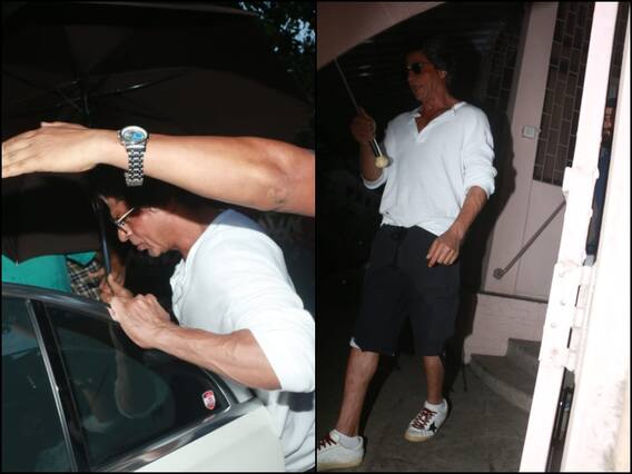 Shahrukh Khan spot: डबिंग स्यूडियो के बाहर स्पॉट हुए शाहरूख खान, इस लुक में आए नज़र Shahrukh Khan spot: डबिंग स्यूडियो के बाहर स्पॉट हुए शाहरूख खान, इस लुक में आए नज़र