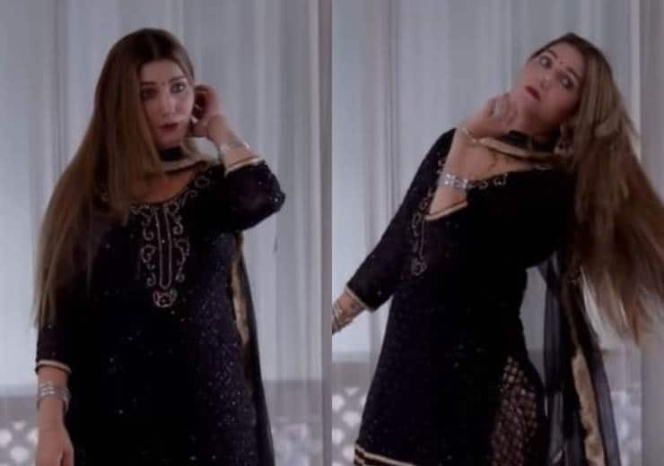 Sapna Choudhary insta Video are too cute to miss Sapna Choudhary Video: मसकली बन सपना चौधरी की मुस्कान ने चुराया फैंस का दिल, काले लिबास में एक्ट्रेस लगीं कातिल