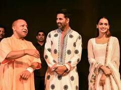 In Pics: सम्राट पृथ्वीराज की स्पेशल स्क्रीनिंग के बाद सीएम योगी ने कलाकारों का किया अभिनंदन, देखें तस्वीरें