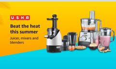Usha के जूसर, मिक्सर और फूड प्रोसेसर पर चल रहा एक्सक्लूसिव ऑफर, खरीदें आधी कीमत में