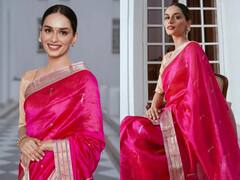 Manushi Chhillar Is An Epitome Of Grace In Silk Saree - SEE PICS