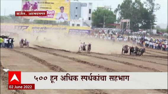 Karjat Ahmednagar : महाराष्ट्र केसरी बैलगाडी शर्यत,500 हून अधिक स्पर्धकांचा सहभाग