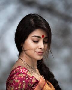 Actress Shriya Saran:’வளையப்பட்டி தவில், சஹானா சாரல்....’ - க்யூட் ஸ்ரேயா க்ளிக்ஸ்!
