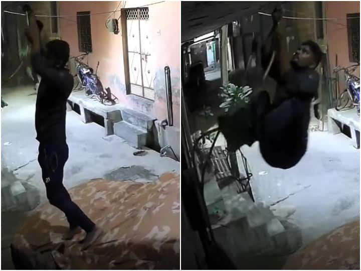 Delhi News: Thief entered the house like Spider-Man in Khajuri Khas, Absconding by stealing gold chain and mobile, incident caught in CCTV ANN Delhi Crime News: खजूरी खास इलाके में स्पाइडर मैन की तरह घर में घुसा चोर, कीमती सामान चुराकर हुआ फरार, CCTV में कैद हुई वारदात