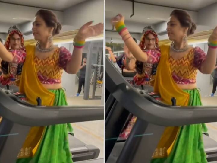 Women native style workouts on treadmill viral video Watch: महिलाओं ने ट्रेडमिल पर देसी स्टाइल में किया वर्कआउट, वीडियो देख लोग हुए हैरान
