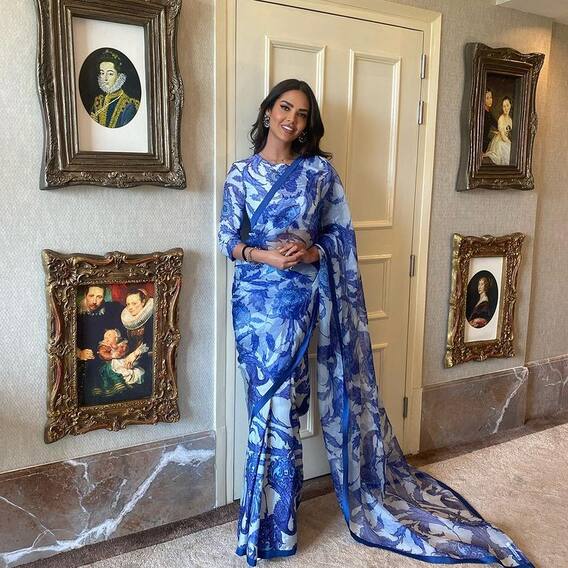 Esha Gupta Photos: रेड सूट में ईशा गुप्ता लगीं बला की खूबसूरत, सादगी से फैंस को बनाया दीवाना