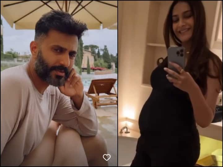 Actress sonam kapoor enjoying in italy with husband anand ahuja shared baby bump flaunted video पति के साथ इटली में छुट्टी मना रही हैं Sonam Kapoor, बेबी बंप फ्लॉन्ट करते हुए शेयर किया वीडियो