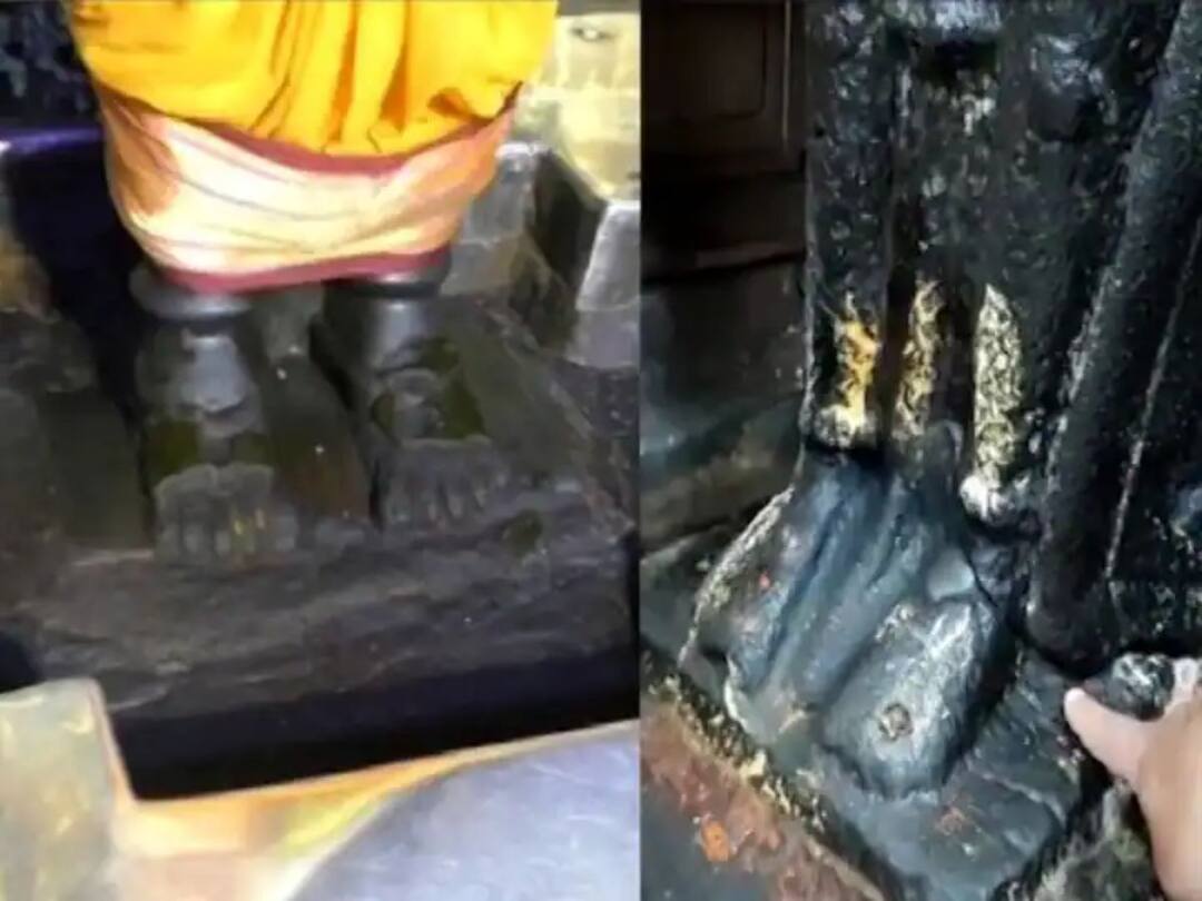 Vitthal Temple : विठ्ठल रुक्मिणी वज्रलेपाचा मुहूर्त 11 जूनच्या बैठकीत ठरणार, केवळ रुक्मिणीमातेच्या पायावर होणार लेपन Maharashtra news Vitthal Rukmini Vajralepa date will fix in the meeting on 11th June Vitthal Temple : विठ्ठल रुक्मिणी वज्रलेपाचा मुहूर्त 11 जूनच्या बैठकीत ठरणार, केवळ रुक्मिणीमातेच्या पायावर होणार लेपन