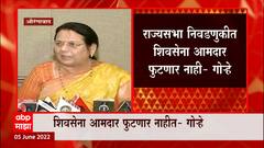 Nilam Gorhe: राज्यसभा निवडणुकीत शिवसेना आमदार फुटणार नाही- निलम गोऱ्हे ABP Majha