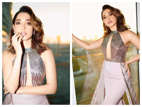 Tamannaah Bhatia Photos: फ्रंट ओपन ड्रेस पहन तमन्ना भाटिया ने ढाया कहर, ग्लैमरस अदाएं देख उड़ जाएंगे होश!