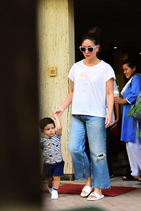 Kareena Spotted: करीना का हाथ थामे घर से निकले नन्हे Jeh Ali Khan, राजा बेटा बन खूब जंचे छोटे नवाब