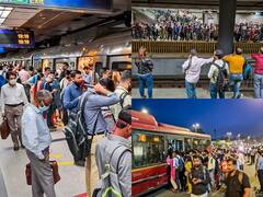 Delhi Metro: ब्लू लाइन पर घंटों मेट्रो सेवा प्रभावित रहने से यात्री परेशान, इससे पहले नहीं देखी होंगी ऐसी तस्वीरें