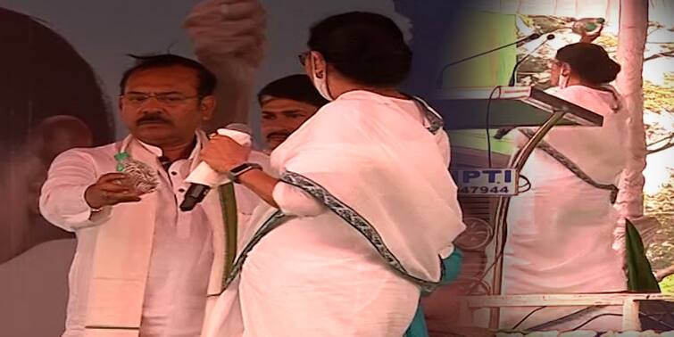 Mamata Banerjee Alipurduar TMC Party Meet stops her speech as one of workers fell ill rushed with water bottle Mamata Banerjee : কর্মিসভার মাঝে অসুস্থ এক বাচ্চা, বক্তব্য থামিয়ে জলের বোতল নিয়ে ছুটলেন মুখ্যমন্ত্রী