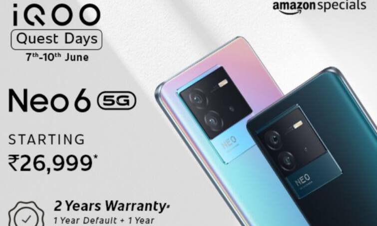 iQOO Neo 6 5G On Amazon Best phone for gaming lowest price phone for gaming iQOO Best Phone एमेजॉन मानसून सेल की बेस्ट फोन डील, 15 हजार रुपये में खरीदें 64MP कैमरे का न्यू लॉन्च फोन