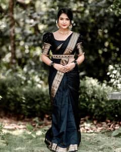 Karthika Deepam Amulya Gowda photos: నల్ల చీరలో వెలిగిపోతున్న 'కార్తీకదీపం' జ్వాల