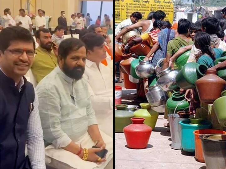 Maharashtra News Water Crisis Leaders demand votes, people demand water Maharashtra News : नेत्यांची मतांसाठी, जनतेची पाण्यासाठी वणवण; घोटभर पाण्यासाठी जनतेच्या जिवाशी खेळ