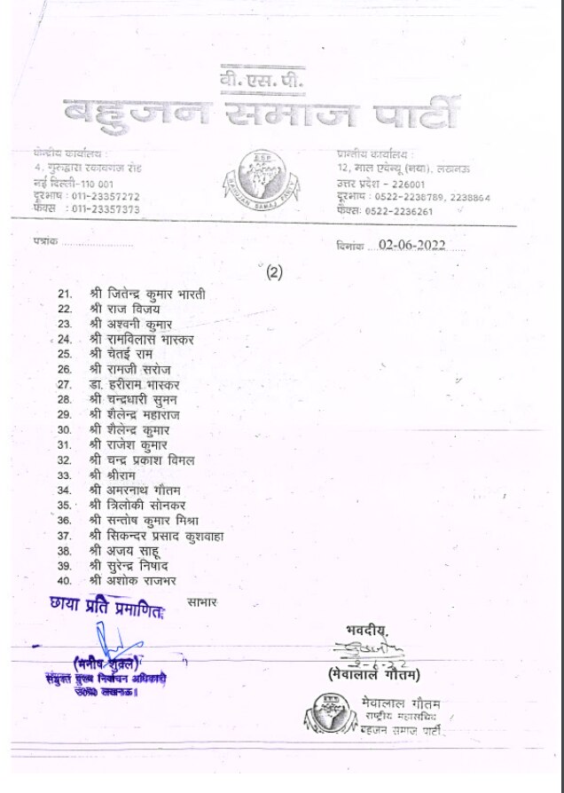 UP Lok Sabha Bypoll: बीएसपी ने जारी की स्टार प्रचारकों की लिस्ट, सतीश मिश्रा का नाम नहीं है शामिल