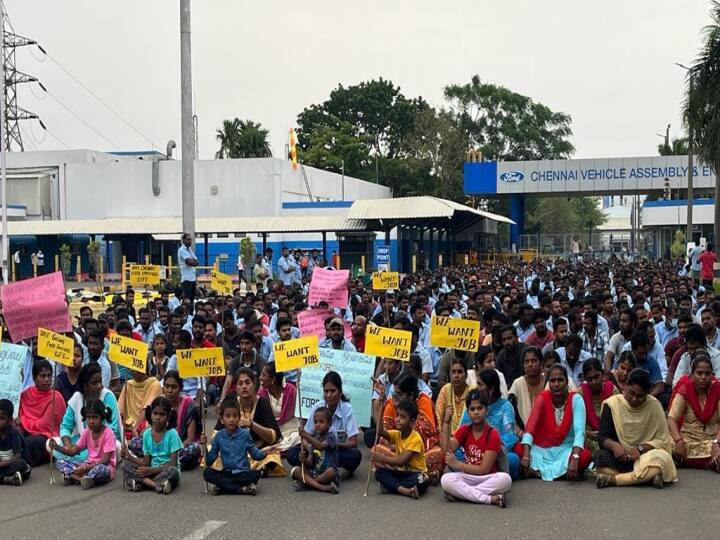 10வது நாளாக போராடும் ஃபோர்டு தொழிலாளர்கள் -  கண்டுக்கொள்ளாத அரசும் நிர்வாகமும்..!
