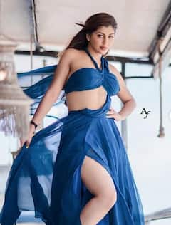 Actress Yashika Aannand : நீ...ல வானம்  நீ...யும் நானும்...  நடிகை யாஷிகா ஆனந்த் அசத்தல் க்ளிக்ஸ்!