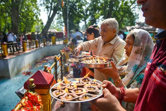 IN PICS | Kashmiri Pandits Celebrate Mata Kheer Bhawani Mela In J&K Under Shadow Of Targeted Killings