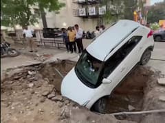 Driver Sustains Injuries After Car Falls Into Stormwater Drain In Chennai