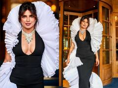 Priyanka Chopra Pics: प्रियंका चोपड़ा ने रफल गाउन में दिखाया कातिलाना अंदाज, फ्रंट ओपन ड्रेस में किए किलर पोज