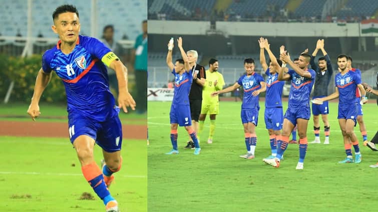 AFC Asian Cup Qualifiers: Sunil Chhetri doubles help India win 2-0 against Cambodia AFC Asian Cup Qualifiers: সুনীলের জোড়া গোলে কম্বোডিয়ার বিরুদ্ধে ২-০ গোলে জয় ভারতের